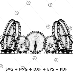 Carrousel reuzenrad SVG, reuzenrad Dxf, reuzenrad Png, reuzenrad Eps, reuzenrad Vector, carrousel silhouet Svg, carrousel Svg,