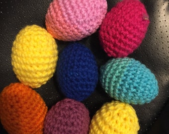 crochet easter eggs,crochet easter eggs, crochet colorfull easter eggs for decoration, easter eggs 3.00 each