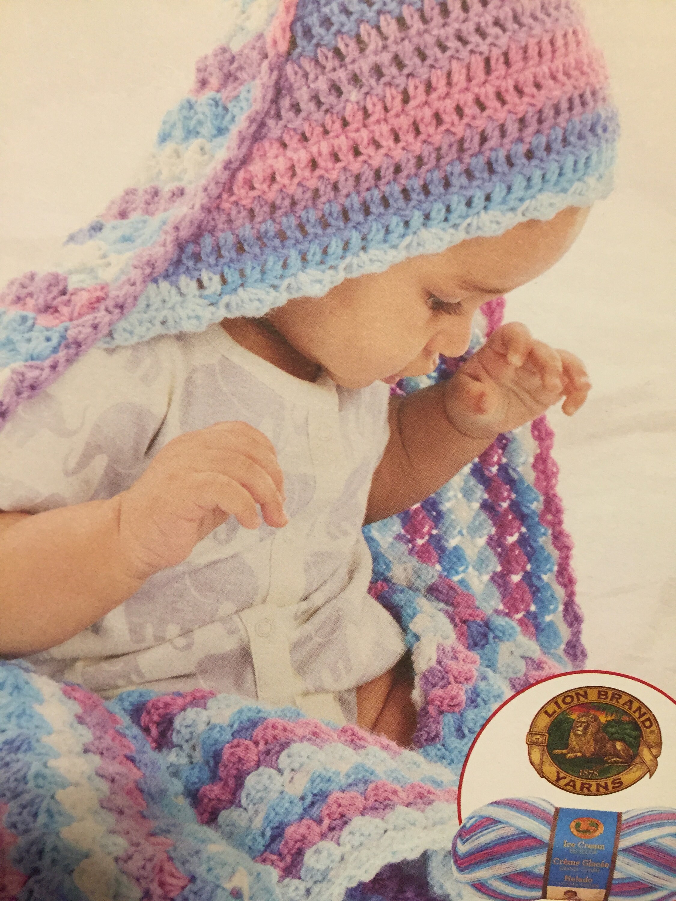 Lion brand hooded baby blanket sale