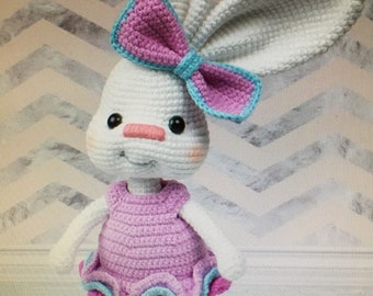 bunny easter toy, bunny rabbit easter toy, bubby toy rabbit, bunny in pink dress