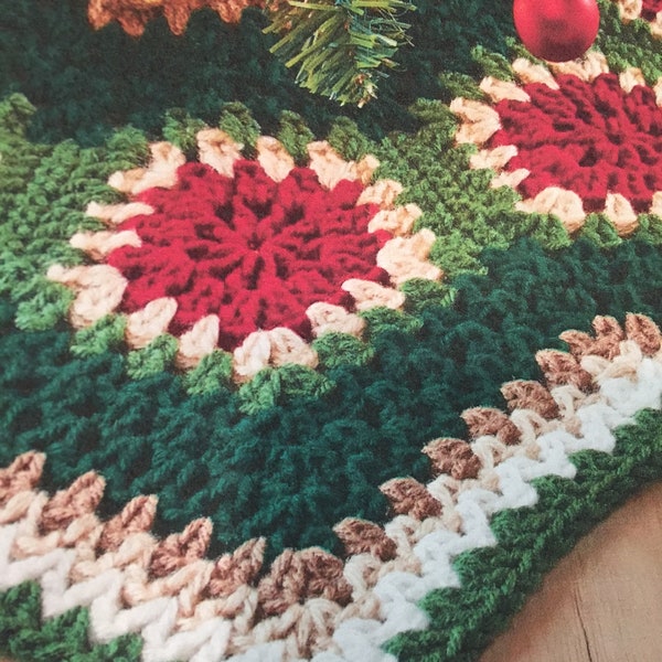 Granny Ripple Tree Skirt Crochet Pattern Etsy
