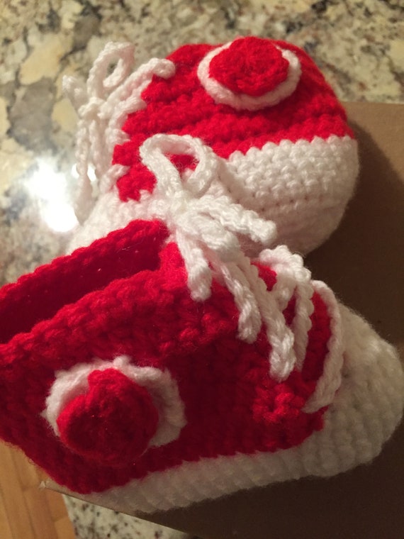 Red heart shop baby booties
