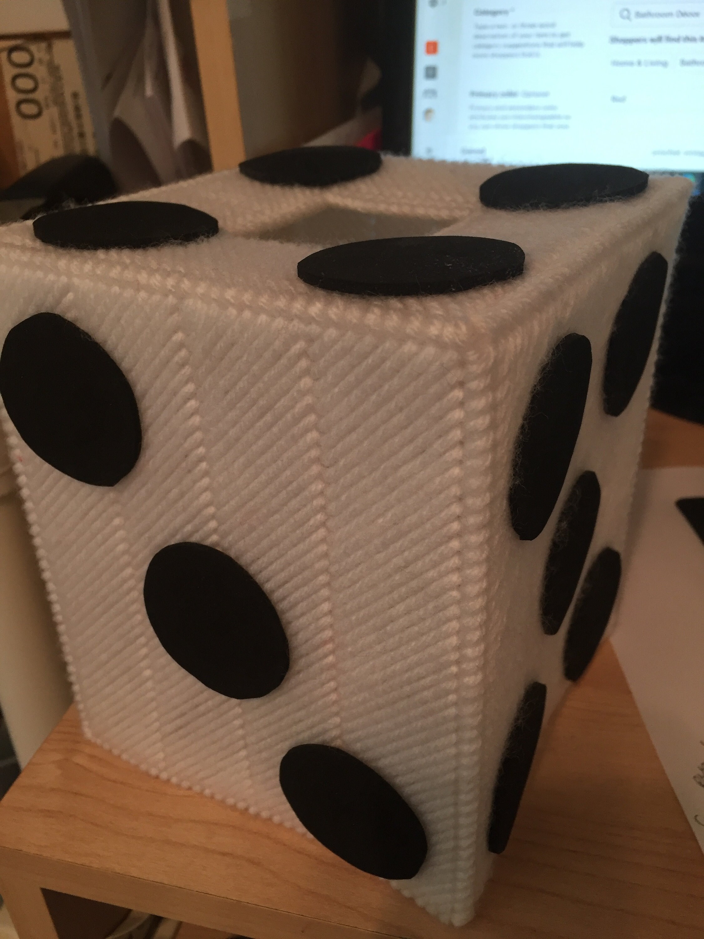 Crochet Dice Tissue Box Cover Crochet Dice Tissue Box Cover Etsy UK