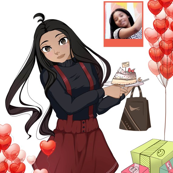 Custom Birthday Gift Anime Yourself Portrait An Perfect Anime Etsy Custom Birthday Gift Anime Yourself Portrait An Perfect Anime Etsy