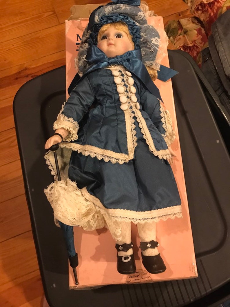 Marian Yu Designs Beautiful Porcelain Doll 17 1 2 Tall Etsy