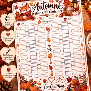 Code couleur Automne ou Halloween