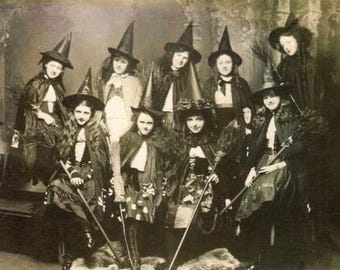 Antique Halloween Witch Coven Photo 831 Oddleys Strange & Bizarre
