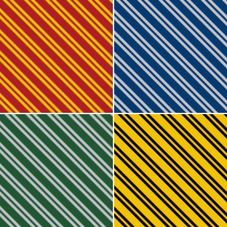 Harry Potter Hogwarts House Stripes Fabric Dog Collar or Etsy Denmark