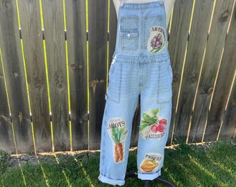 Vegetable Patched Women’s Overalls