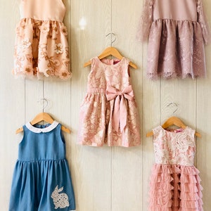 Girls Rose Gold Flower Appliqué Dress image 5