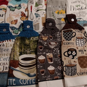 Full Kitchen Towels, Crochet Towels, Coffee Towels, Spring Crochet Towels, Lemon Towel, Truck Towel, Bless This Kitchen Towel. Kitchen Towel