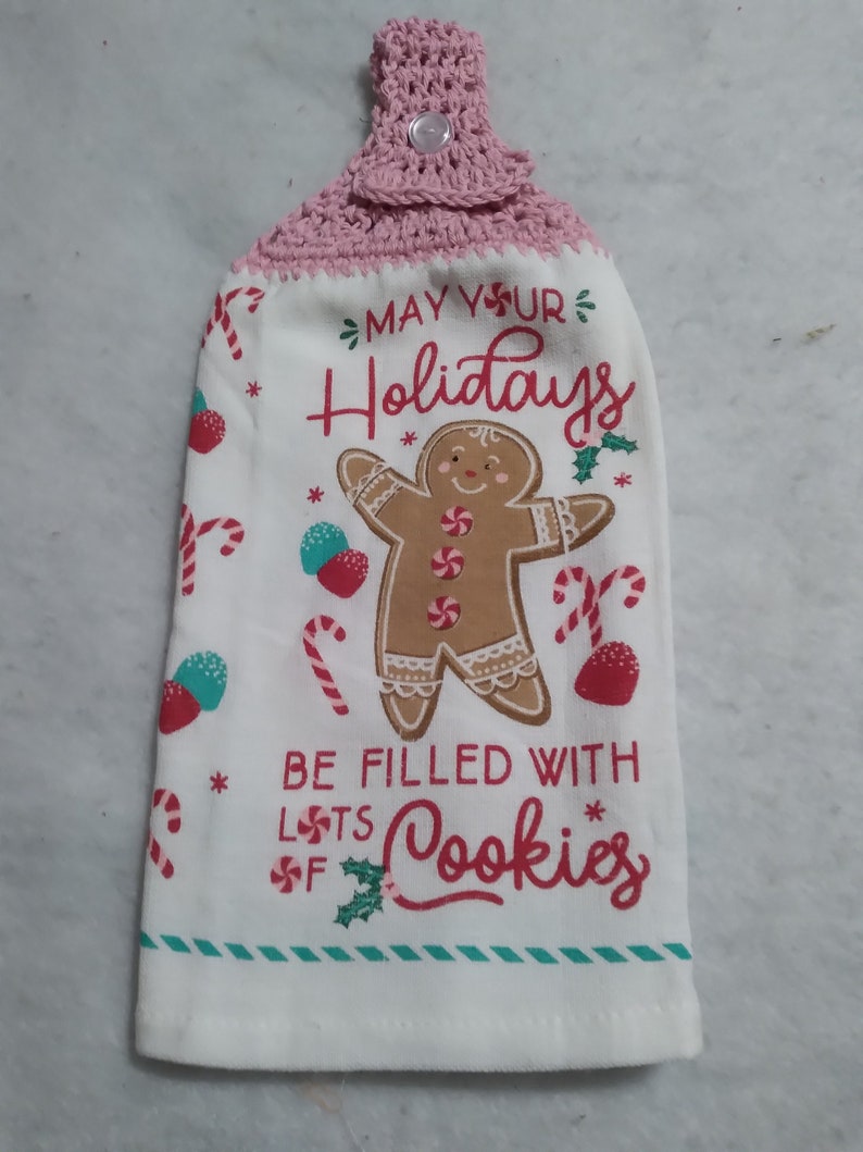 Double Christmas Crochet Towels Crochet Kitchen Towels Etsy