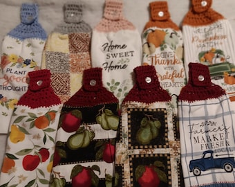Crochet Towel, Fall Crochet Towel, Truck Towel, Full Crochet Towels, Fall Towel, Fall Kitchen Towel, Full Kitchen Towel, Fall Dish Towel