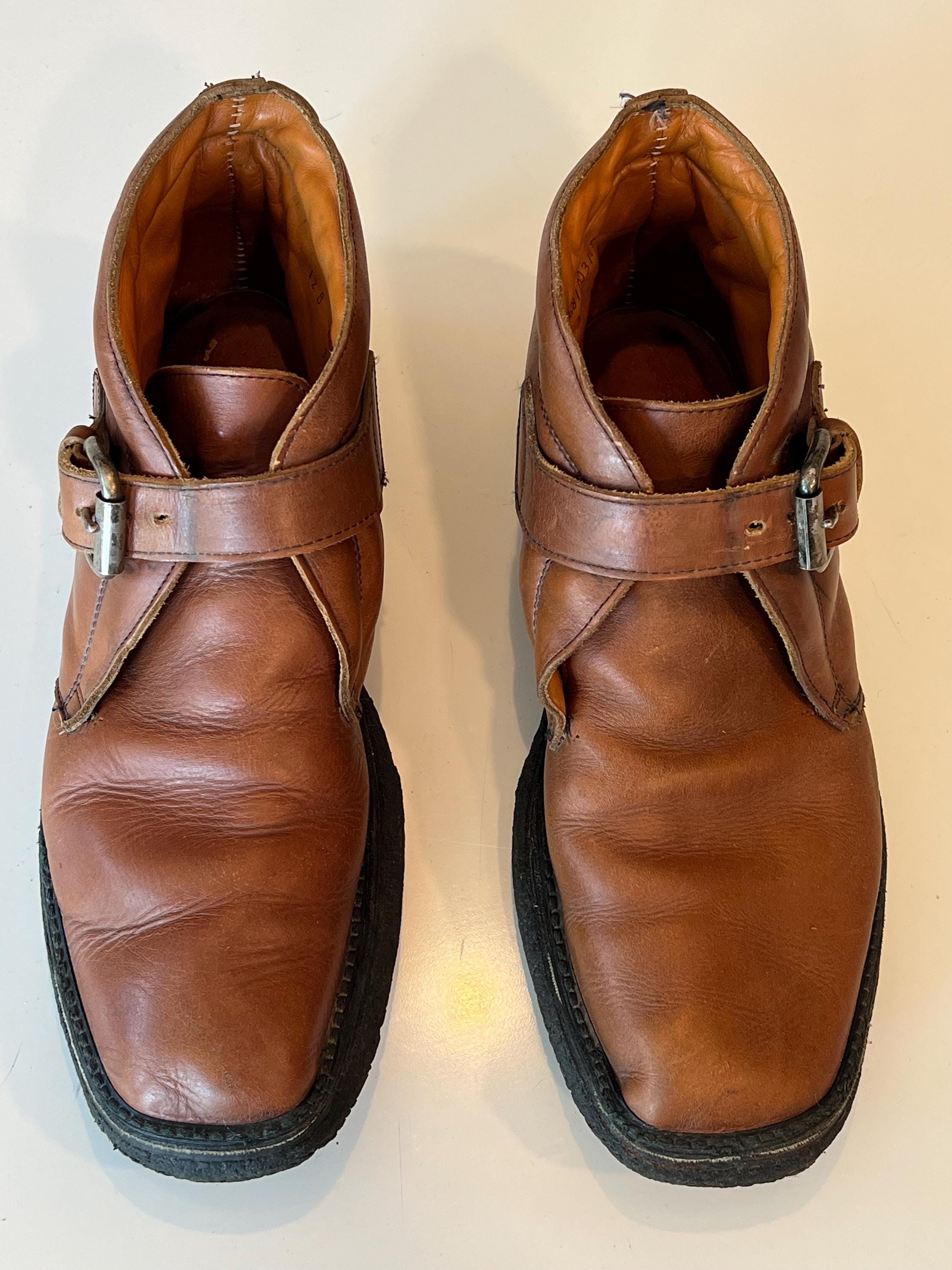 Men Vintage Square Toe Shoe - Etsy