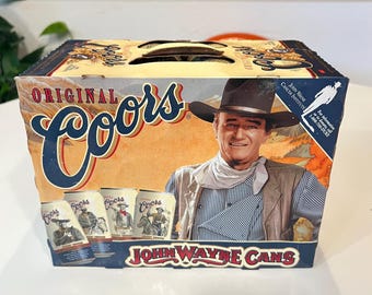 1997 Coors Banquet John Wayne 12-Pack Cans Display Carton – Western Advertising Breweriana
