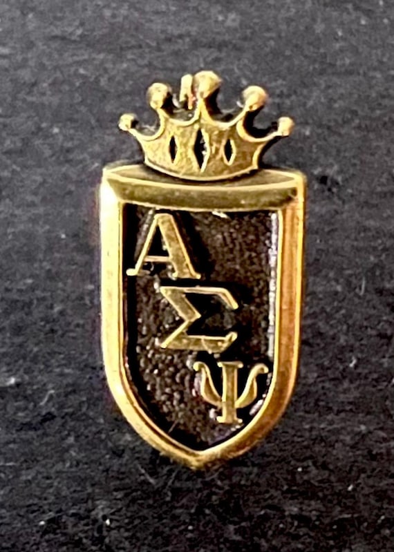 Vintage Delta Sigma Psi fraternity badge - gold