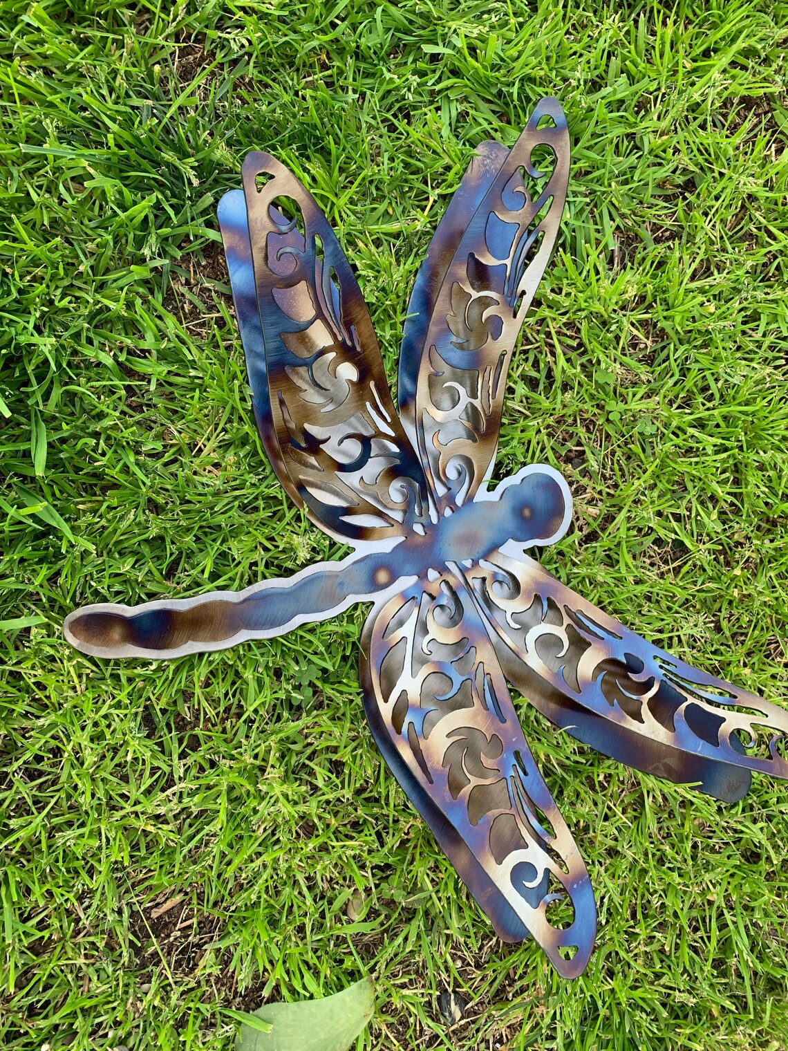 Dragonfly Decorative Metal Wall Art Etsy