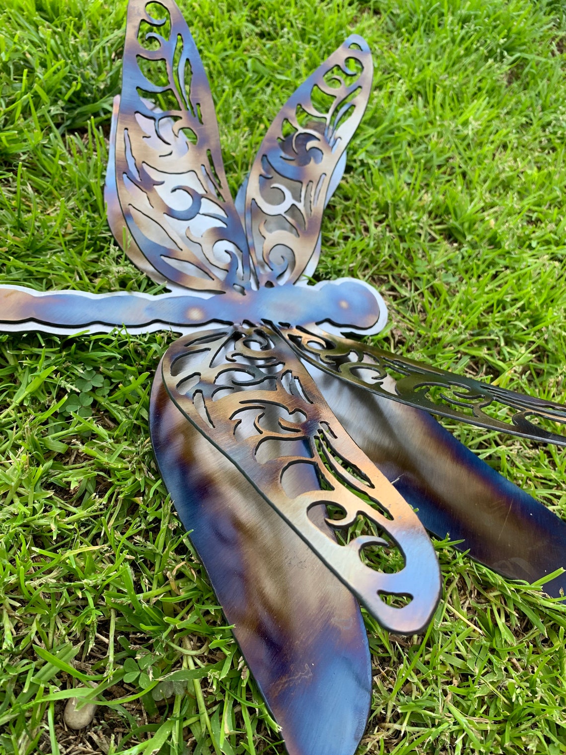 Dragonfly Decorative Metal Wall Art Etsy