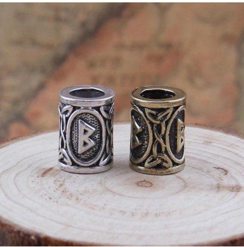 Individual Rune Beard Beads | Dreadlock Beads, Dread Beads, Viking Be…