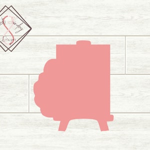 Easel floral Cookie cutter