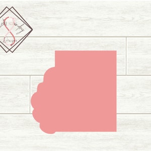 May include: A light pink square with a scalloped edge on a white wood grain background. The upper left corner features a logo with the text "week Sunday Designs". The logo is in a diamond shape with a infinity symbol.