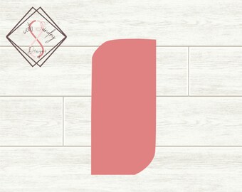 May include: A single, rounded, pink banner with a slightly curved top and bottom edge. The banner is on a white woodgrain background.