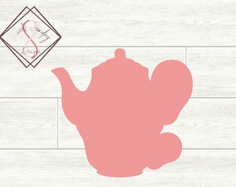 Cortador de galletas de tetera en taza de té