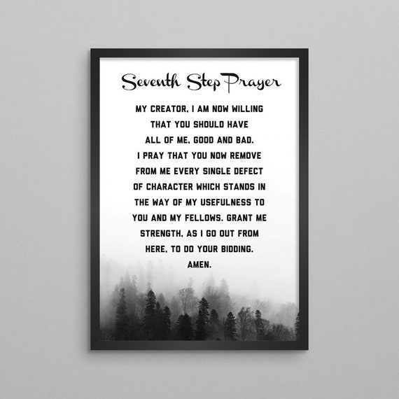 7th Step Prayer Poster AA NA Seventh Alcoholics &amp; | Etsy Canada