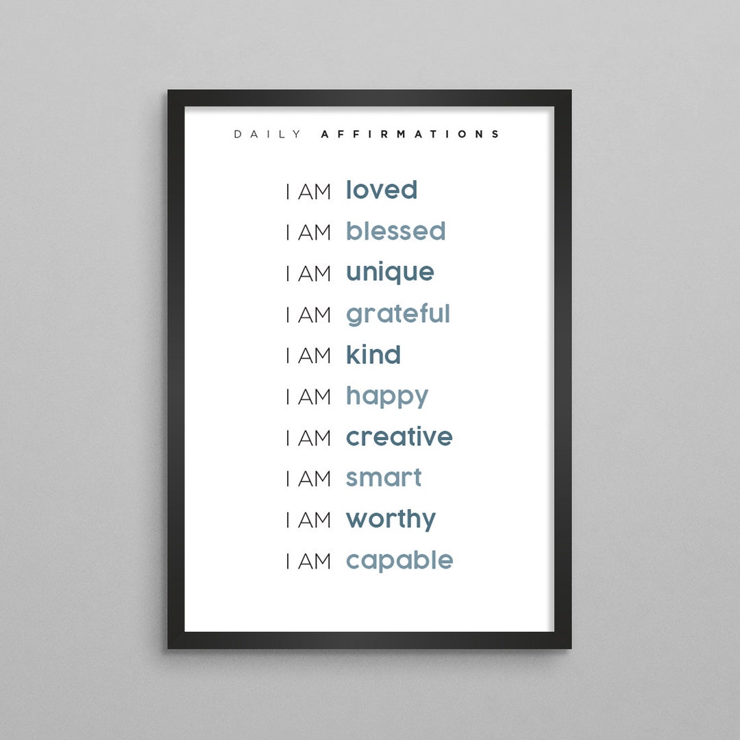 DAILY AFFIRMATIONS for Mental Health Wellness for Teens, Kids - Custom ...