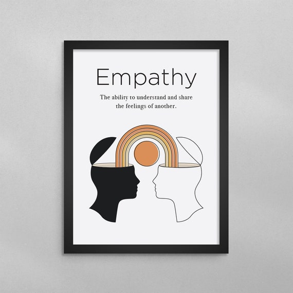 Empathy Definition Poster Wall Art Empathy Definition Feelings 