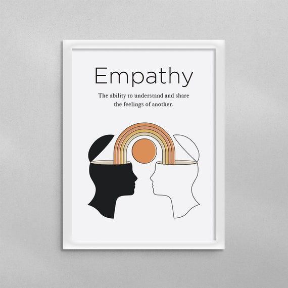 Empathy Definition Poster Wall Art Empathy Definition Feelings 