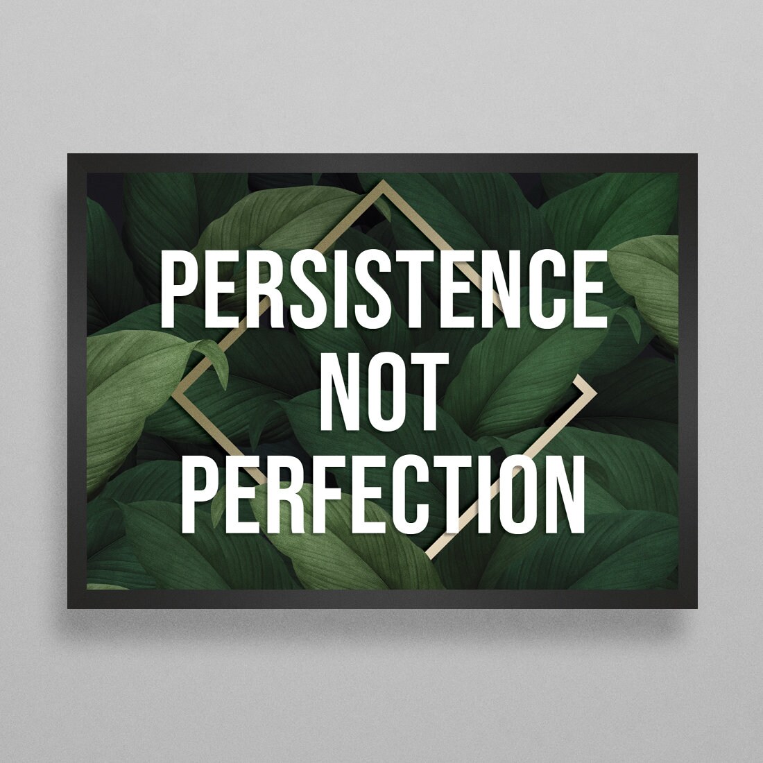 Persistence Not Perfection Poster Horizontal Inspirational Etsy