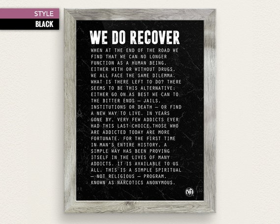 We Do Recover Quotes Na Chapter 8 We Do Recover Poster Narcotics Anonymous | Etsy Denmark