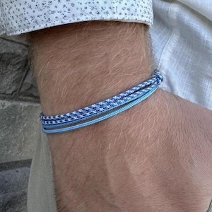 Pulseira de cordão impermeável. Pulseira de corda de nylon para homens e mulheres. Pulseira trançada. Pulseira de surf colorida e ajustável. Pulseira de linha masculina.