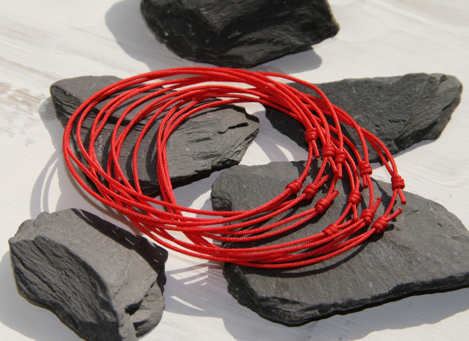 Filo rosso del destino. Bracciale a corda Waterproof Red Lucky | Etsy