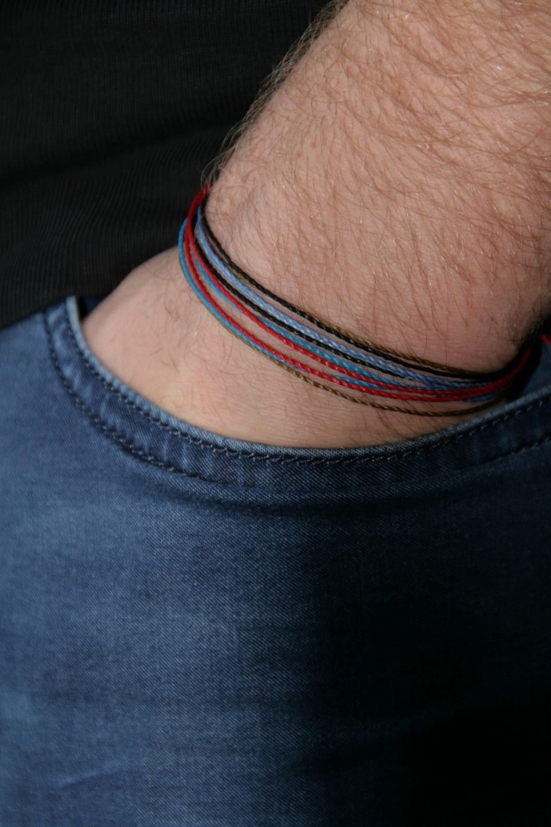 Thread Men\u2019s Women/'s Minimalist Bracelet Friendship Cord Bracelet String Bracelet Gift Friendship adjustable bracelet Vegan jewelry
