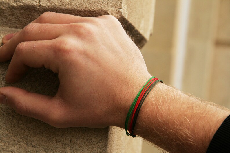 Mens String bracelet Sports bracelet Nylon Cord bracelet Etsy