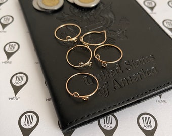 Rose Gold Plated Midi Ring Set - Size 5 - Stackable Rings