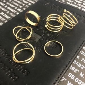 Gold Midi Rings, Womens Midi Rings, Womens Gold Rings, Stackable Midi Rings, Stackable Gold Rings, Stacking Ring Set, Gold Ring Set