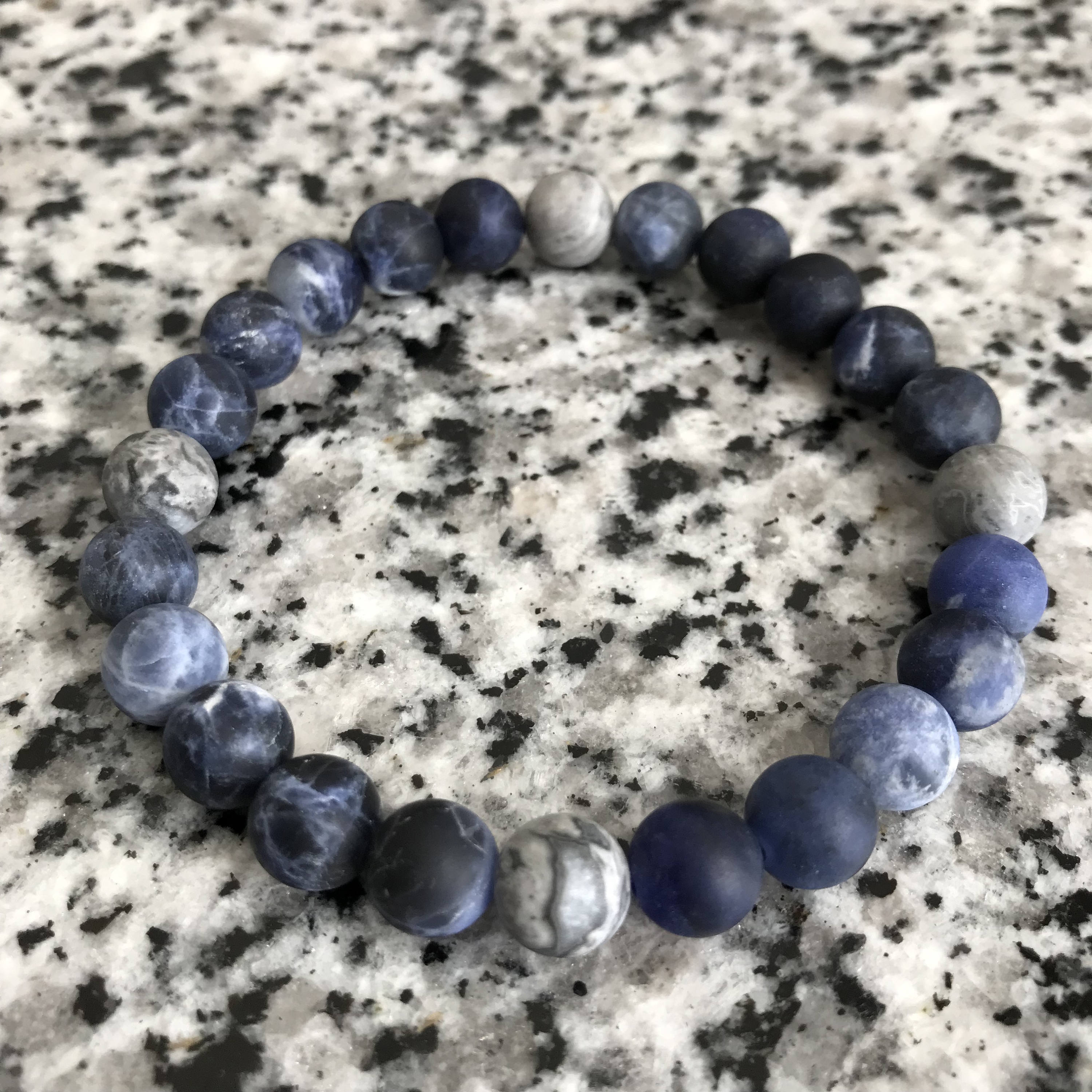 Blue bead bracelet - Etsy 日本