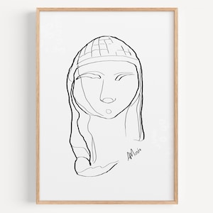 HUMAN MADE - Art Print - &quot;Brassempouy Lines&quot; by Anna Maria Garza, Venus of Brassempouy, Fertility Goddess, Archaeology, Prehistoric Art