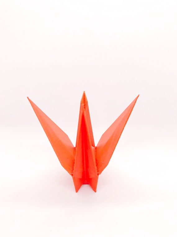Origami Gefaltet Kran 3d Gedruckt Niedrige Poly Tier Japanisch Inspirierte Geschenk