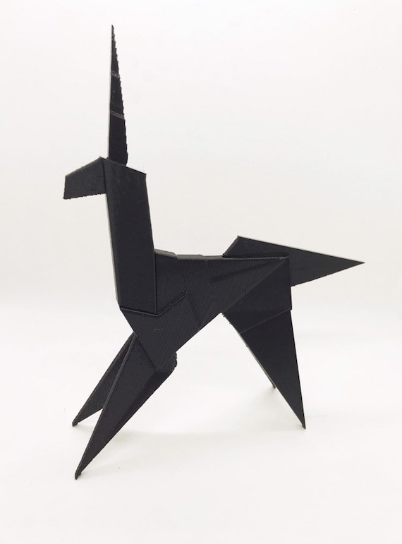 Origami Unicorn in Blade Runner folded by Gaff 3d printed | Etsy