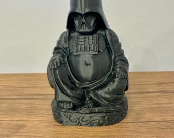 Estatua de Buda de Darth Vader con sable de luz: regalo de fan art de Star Wars para él y para ella