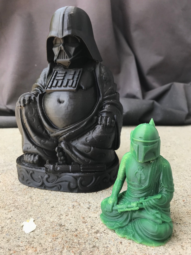 Buddha Fett Mandalorian zen warrior 3d printed Mando Boba Etsy