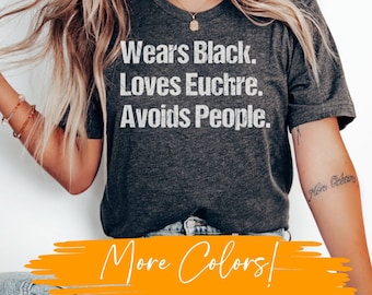 Euchre T-shirt, Elderly Gift, Card Game Shirt, Euchre Shirt, Euchre Player, Euchre Gift, Funny Euchre Shirt, Card Player Shirt, Euchre Tee