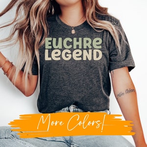 Euchre Geschenk, Euchre Player, lustiges Euchre Shirt, Kartenspieler Shirt, Euchre T-Shirt, Kartenspiel Shirt, Euchre Shirt, Euchre Trump, Geschenk für ältere Menschen