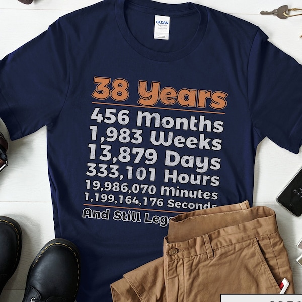 38th Birthday Shirt For Men - Vintage 1987 Top Notch Perfection Design, Customizable - View #11