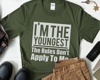 Youngest Child Shirt, Rules Don't Apply To Me, Sibling Shirts, Middle Child, Oldest Child, Sibling Rivalry, Brothers Shirts, Sisters Shirts