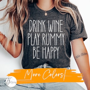 Camiseta de jogador de cartas, rainha do Rummy, rei do Rummy, camiseta do Rummy, presente para avós, Rummy engraçado, presente do Rummy